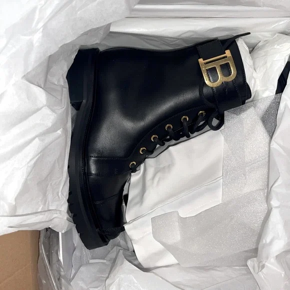Balmain Black Ranger Romi Boots Size 39/ US 9 - Picture 1 of 4